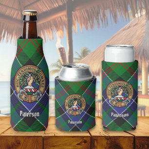Clan Paterson Wappen über Tartan Flaschenkühler