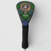 Clan Paterson Wappen über Tartan Golf Headcover (Vorderseite)