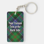 Clan Paterson Wappen über Tartan Schlüsselanhänger (Rückseite)