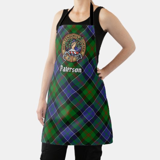 Clan Paterson Wappen über Tartan Schürze (InSitu)