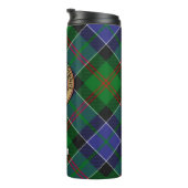 Clan Paterson Wappen über Tartan Thermosbecher (Nach rechts gedreht)