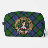 Clan Paterson-Wappen über Tartan Waschbeutel (Vorderseite)