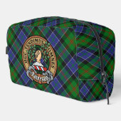 Clan Paterson-Wappen über Tartan Waschbeutel (Rechte Ecke)