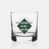 Clan Paterson Wappen über Tartan Whiskyglas (Rückseite)