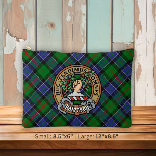 Clan Paterson-Wappen über Tartan Zubehörtasche