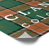 Clan Pollock Colors of Scotland Tartan Poster (Ecke)