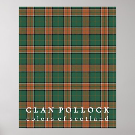 Clan Pollock Colors of Scotland Tartan Poster (Vorne)