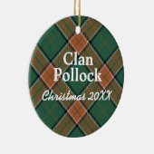 Clan Pollock Scottish Tartan Keramik Ornament (Rechts)