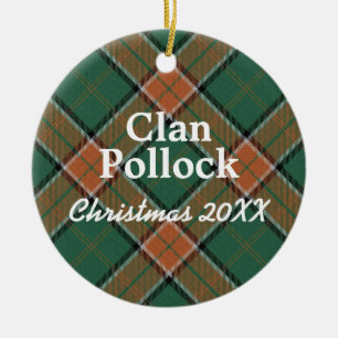 Clan Pollock Scottish Tartan Keramik Ornament
