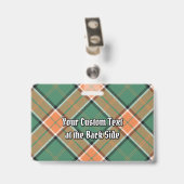 Clan Pollock Tartan Abzeichen Ausweis (Rückseite mit Clip)