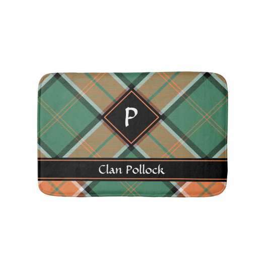 Clan Pollock Tartan Bath Mat Badematte (Vorderseite)
