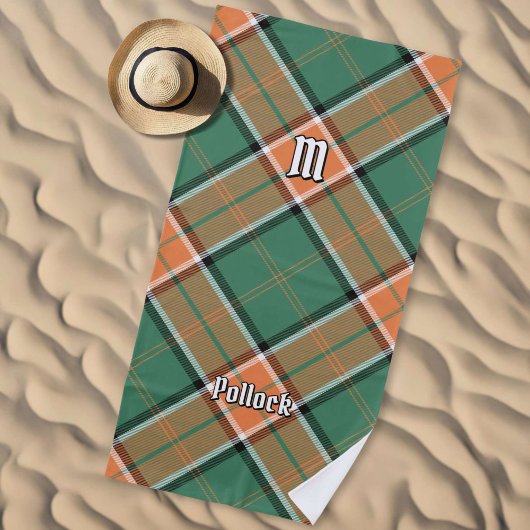 Clan Pollock Tartan Beach Towel Strandtuch
