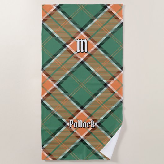 Clan Pollock Tartan Beach Towel Strandtuch (Vorderseite)