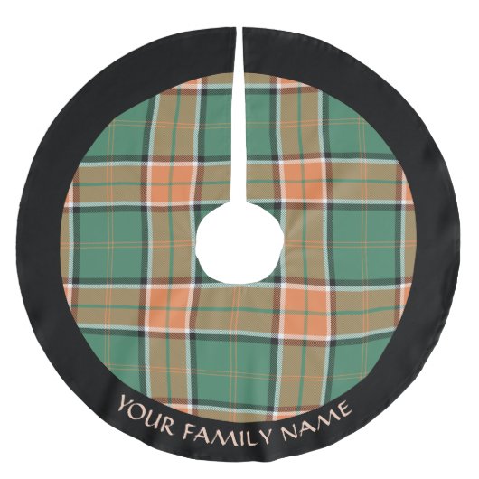 Clan Pollock Tartan Brushed Polyester Tree Skirt Polyester Weihnachtsbaumdecke (Vorderseite)