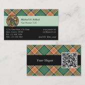 Clan Pollock Tartan Business Card Visitenkarte (Vorne/Hinten)