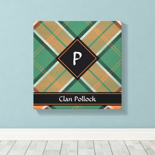 Clan Pollock Tartan Canvas Print Leinwanddruck (Insitu (Holzboden))