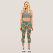 Clan Pollock Tartan Capri Leggings (Vorderseite)