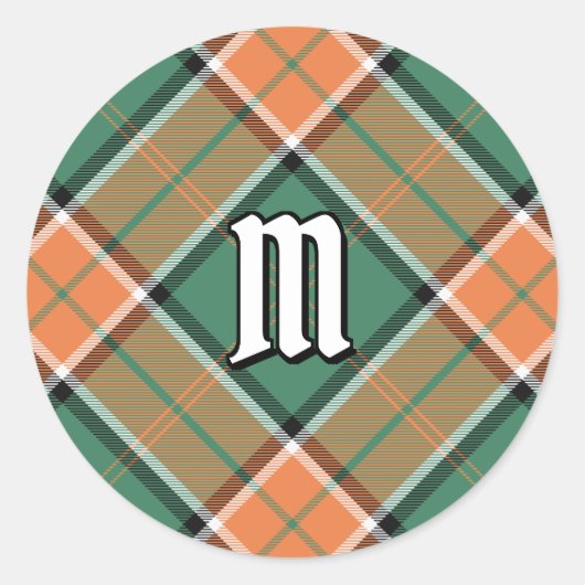 Clan Pollock Tartan Classic Round Sticker (Vorderseite)