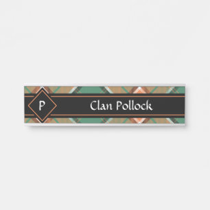 Clan Pollock Tartan Door Sign Türschild