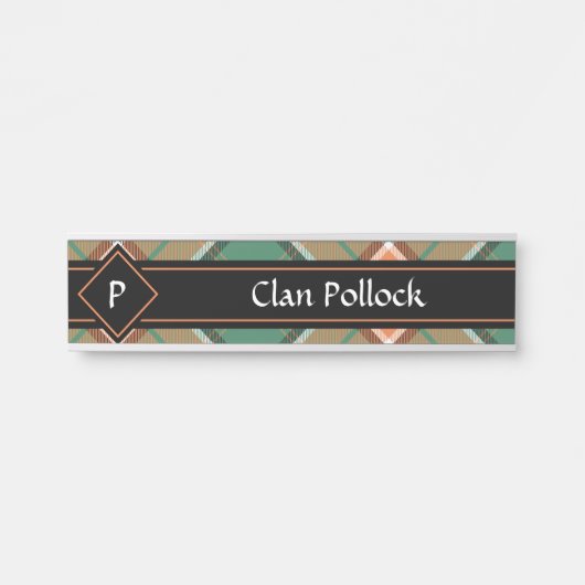 Clan Pollock Tartan Door Sign Türschild (Vorderseite )