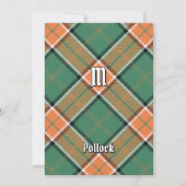 Clan Pollock Tartan Einladung (Vorderseite)