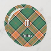 Clan Pollock Tartan Einladung (Vorne/Hinten)