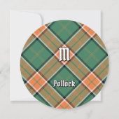 Clan Pollock Tartan Einladung (Vorderseite)