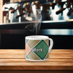 Clan Pollock Tartan Espresso Cup Espressotasse