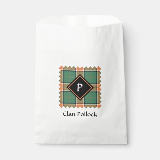 Clan Pollock Tartan Favor Bag Geschenktütchen (Vorderseite)