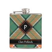 Clan Pollock Tartan Flask Flachmann (Vorderseite)