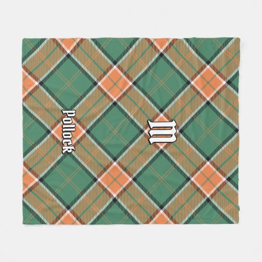 Clan Pollock Tartan Fleece Blanket (Vorderseite (Horizontal))