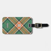 Clan Pollock Tartan Gepäck Tag Gepäckanhänger (Vorderseite horizontal)