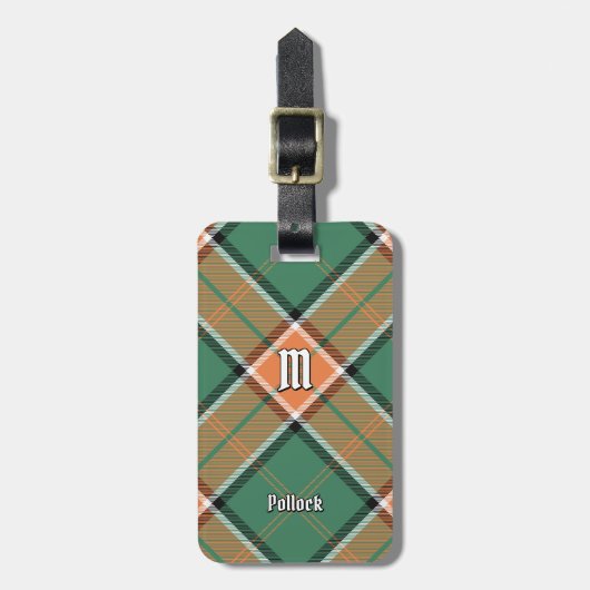 Clan Pollock Tartan Gepäck Tag Gepäckanhänger (Vorderseite vertikal)