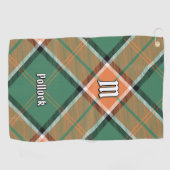 Clan Pollock Tartan Golf Towel Golfhandtuch (Horizontal)