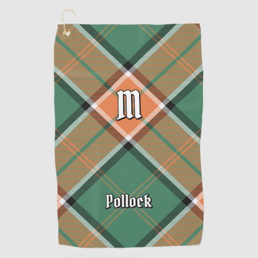 Clan Pollock Tartan Golf Towel Golfhandtuch (Vorderseite)