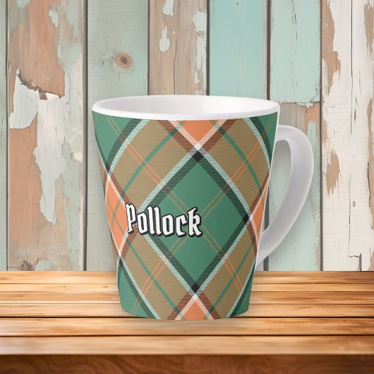 Clan Pollock Tartan Latte Tasse