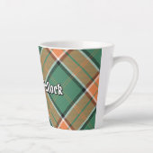 Clan Pollock Tartan Latte Tasse (Rechts)