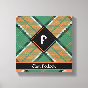 Clan Pollock Tartan Leinwanddruck