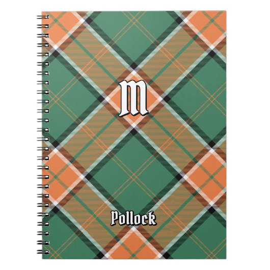 Clan Pollock Tartan Notebook Notizblock (Vorderseite)