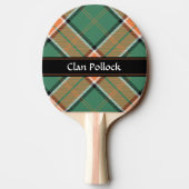 Clan Pollock Tartan Ping Pong Paddle Tischtennis Schläger (Rückseite)