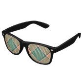 Clan Pollock Tartan Retro Sonnenbrille (Schrägansicht)