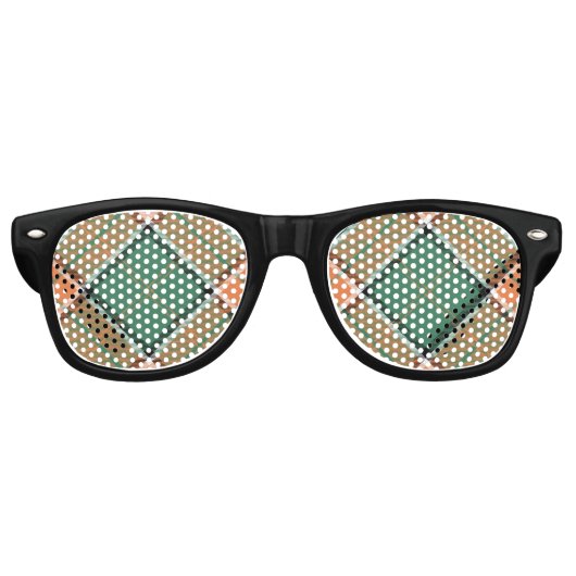 Clan Pollock Tartan Retro Sonnenbrille (Vorderseite)