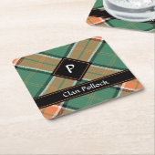 Clan Pollock Tartan Square Paper Untersetzer (angewinkelt)