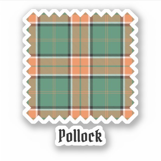 Clan Pollock Tartan Sticker (Vorderseite)