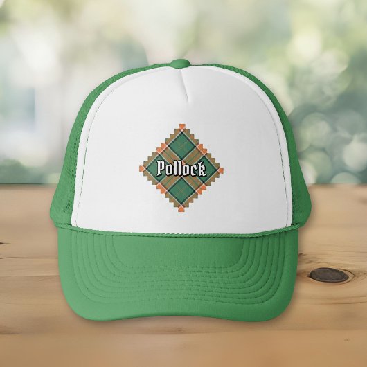 Clan Pollock Tartan Trucker Hat Truckerkappe