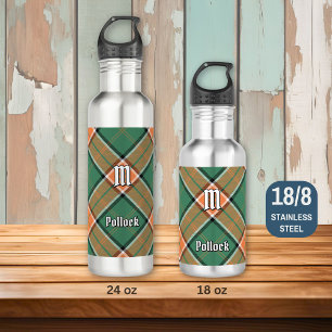 Clan Pollock Tartan Wasserflasche aus Edelstahl Edelstahlflasche