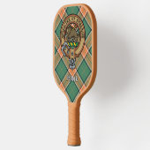 Clan-Pollock-Wappen auf Tartan-Schlüsselanhänger Pickleball Schläger (Links)