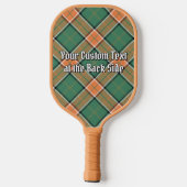 Clan-Pollock-Wappen auf Tartan-Schlüsselanhänger Pickleball Schläger (Rückseite)