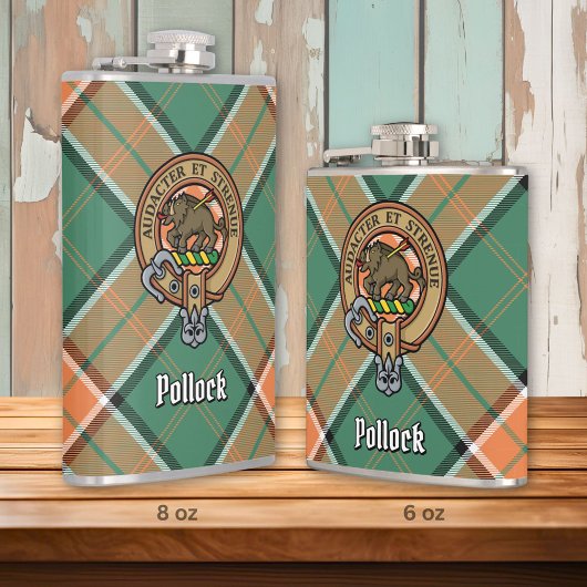 Clan Pollock Wappen Flask Flachmann