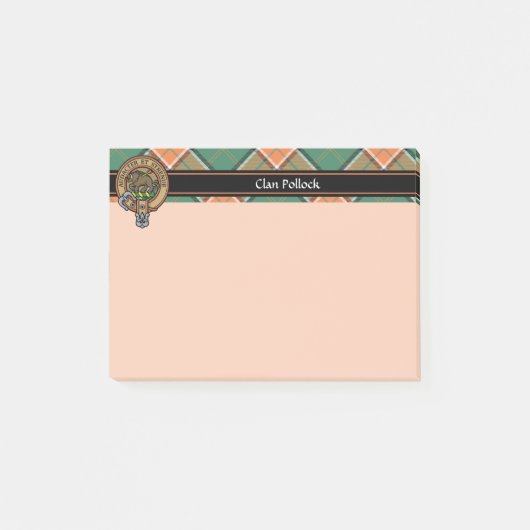 Clan Pollock Wappen Notes Post-it Klebezettel (Vorderseite)